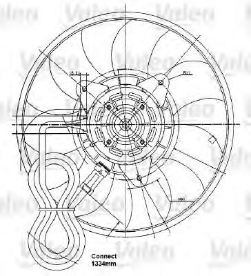 1341273 Opel ventilador (rodete +motor refrigeración del motor con electromotor completo)