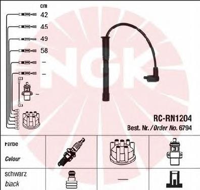 Juego de cables de encendido 6794 NGK