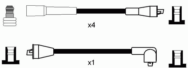 134205 Huco Cables de alta tensión, juego