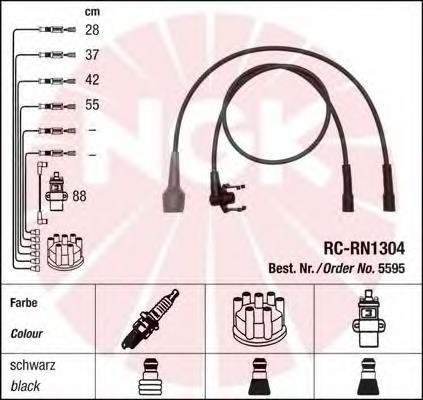 5595 NGK Cables de alta tensión, juego