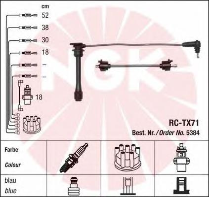 5384 NGK Cables de alta tensión, juego