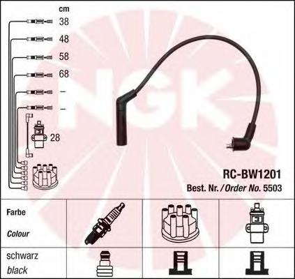 Juego de cables de encendido 5503 NGK