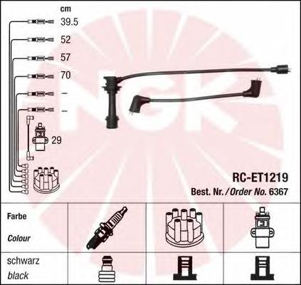 Juego de cables de encendido 6367 NGK