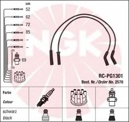 Juego de cables de encendido 2578 NGK