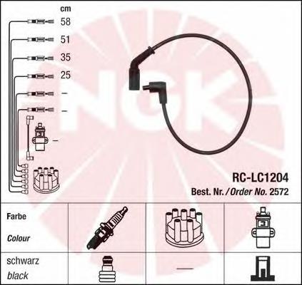 Juego de cables de encendido 2572 NGK