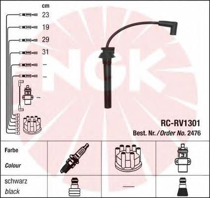 Juego de cables de encendido 2476 NGK