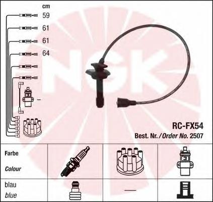 Juego de cables de encendido 2507 NGK