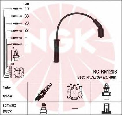 Cables de bujías 4081 NGK