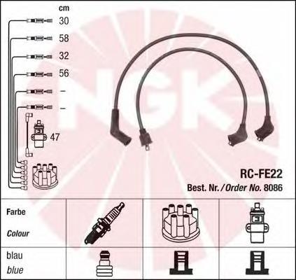 Juego de cables de bujias NGK 8086 precio, desde 64,46 EUR