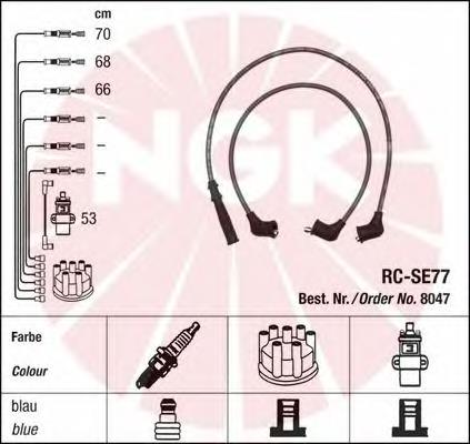 8047 NGK cables de bujías