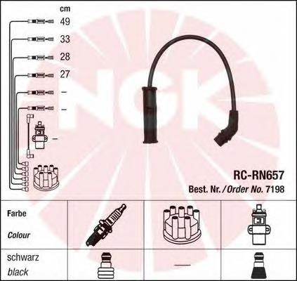 7198 NGK juego de cables de encendido