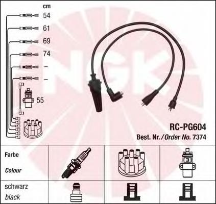 Cables de bujías 7374 NGK