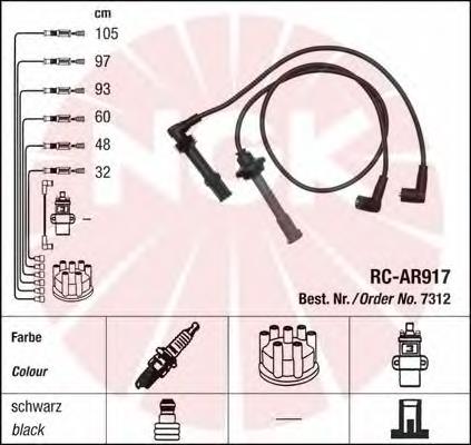 Juego de cables de encendido 7312 NGK