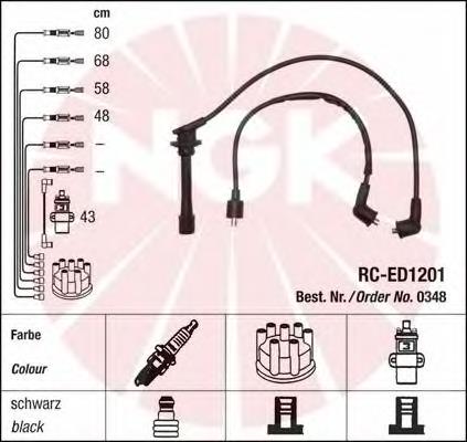 Juego de cables de encendido 0348 NGK