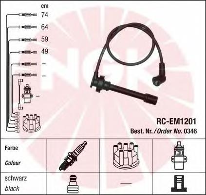 Juego de cables de encendido 0346 NGK