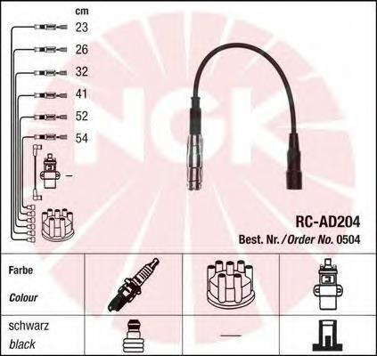 Juego de cables de bujias NGK 0504 precio, desde 53,30 EUR