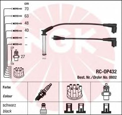 Juego de cables de encendido 0802 NGK