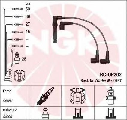 Juego de cables de encendido 0767 NGK