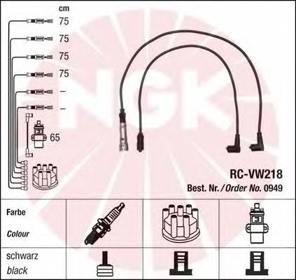 0949 NGK juego de cables de encendido