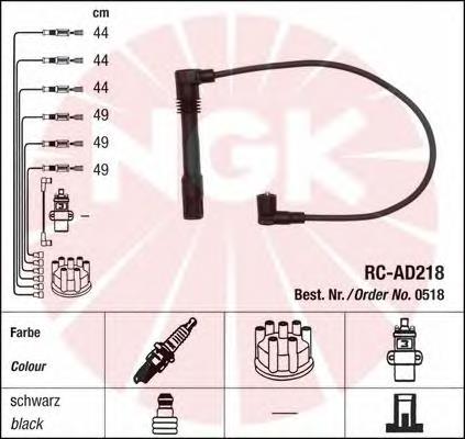 Juego de cables de encendido 0518 NGK