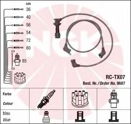 Juego de cables de bujias NGK 9687 precio, desde 108,35 EUR