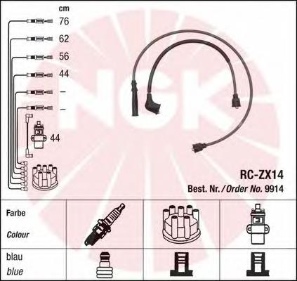 Juego de cables de encendido 9914 NGK