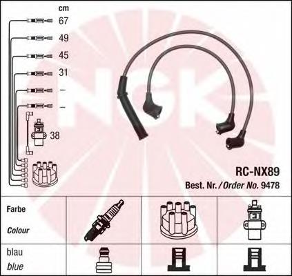Juego de cables de bujias NGK 9478 precio, desde 70,35 EUR