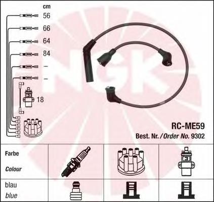 Juego de cables de encendido 9302 NGK