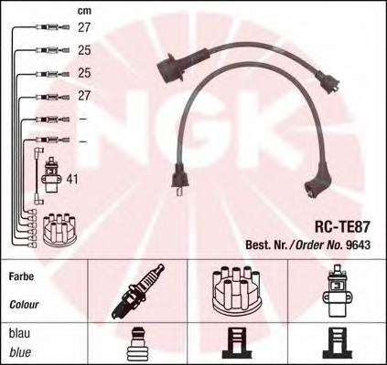 Juego de cables de encendido 9643 NGK