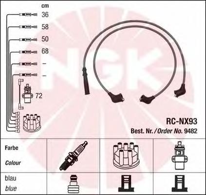 9482 NGK Cables de alta tensión, juego