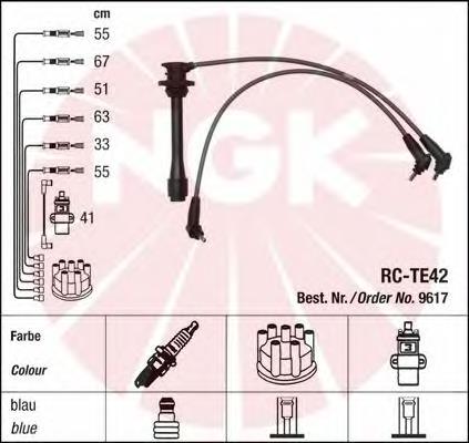 Juego de cables de encendido 9617 NGK