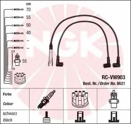 Juego de cables de encendido 8621 NGK