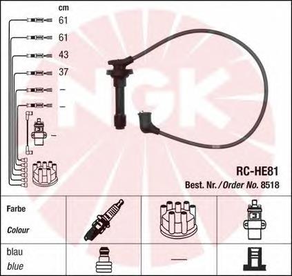 Juego de cables de encendido 8518 NGK