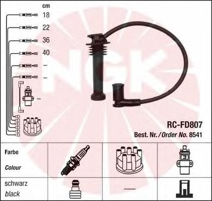 44291 NGK cable de encendido, cilindro №2