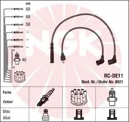 Juego de cables de encendido 8921 NGK