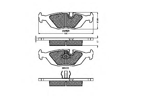 30192 GKN-Spidan pastillas de freno traseras