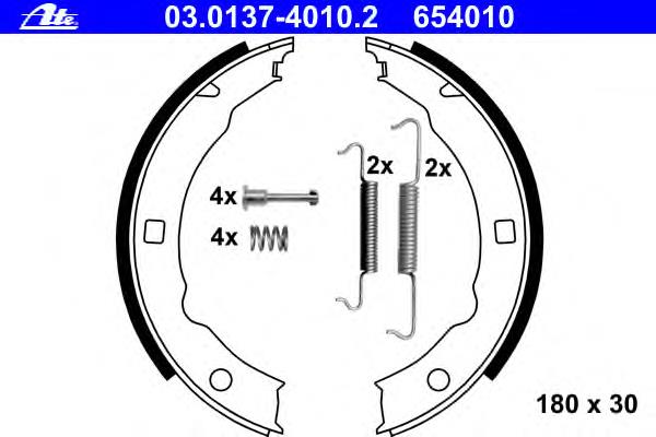 03.0137-4010.2 ATE juego de zapatas de frenos, freno de estacionamiento