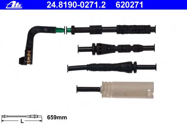24.8190-0271.2 ATE contacto de aviso, desgaste de los frenos, delantero izquierdo