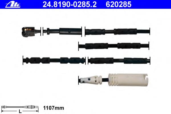 24.8190-0285.2 ATE contacto de aviso, desgaste de los frenos, trasero
