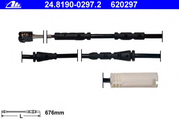 24.8190-0297.2 ATE contacto de aviso, desgaste de los frenos