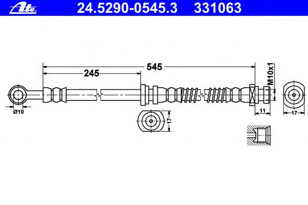 Latiguillos de freno delantero para Mitsubishi Galant EA