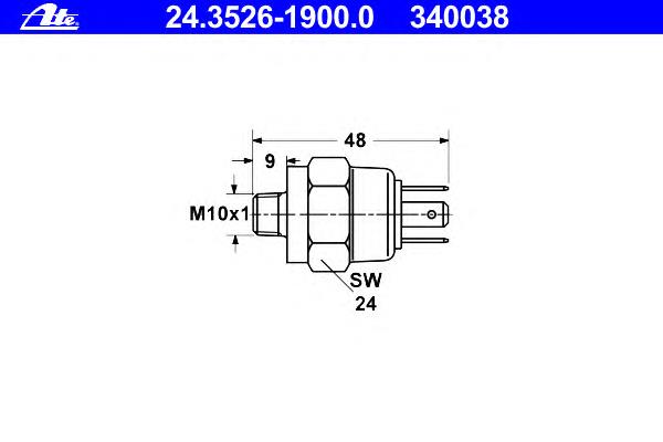 24.3526-1900.0 ATE interruptor luz de freno