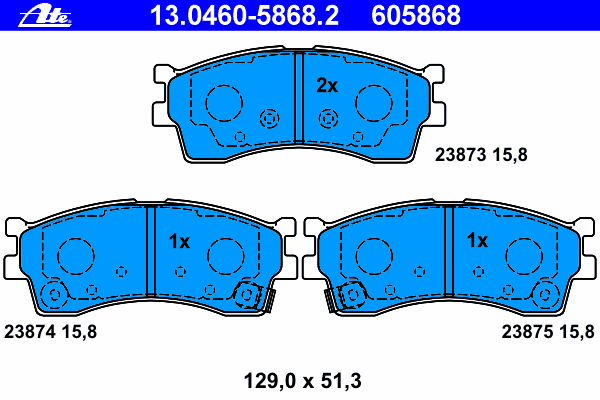 13.0460-5868.2 ATE pastillas de freno delanteras