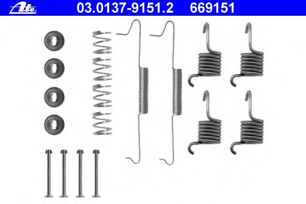 03.0137-9151.2 ATE zapatas de frenos de tambor traseras
