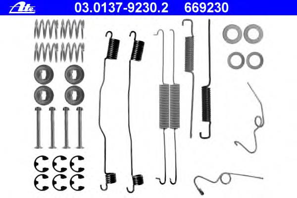  Kit de montaje de zapatas de freno traseras Ford Transit 3