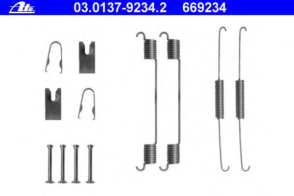 03.0137-9234.2 ATE kit de montaje, zapatas de freno traseras