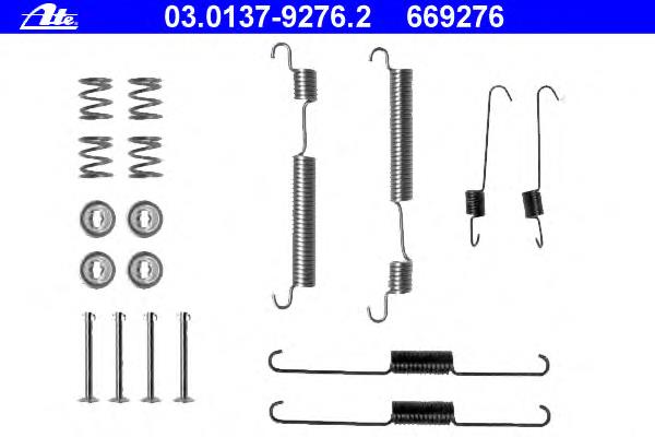 03.0137-9276.2 ATE kit de montaje, zapatas de freno traseras