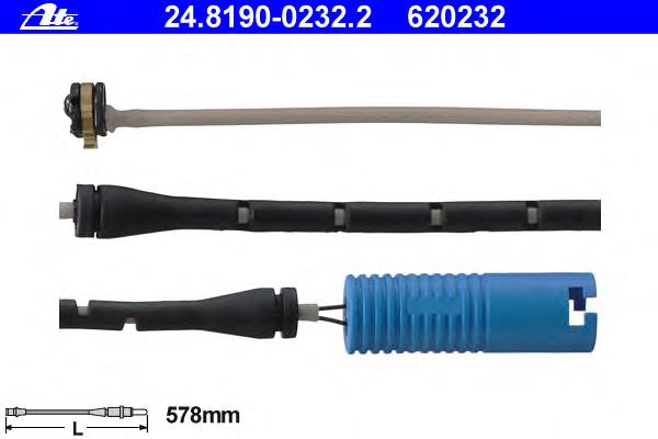24.8190-0232.2 ATE contacto de aviso, desgaste de los frenos