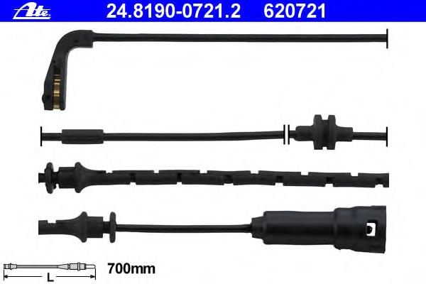 24.8190-0721.2 ATE contacto de aviso, desgaste de los frenos