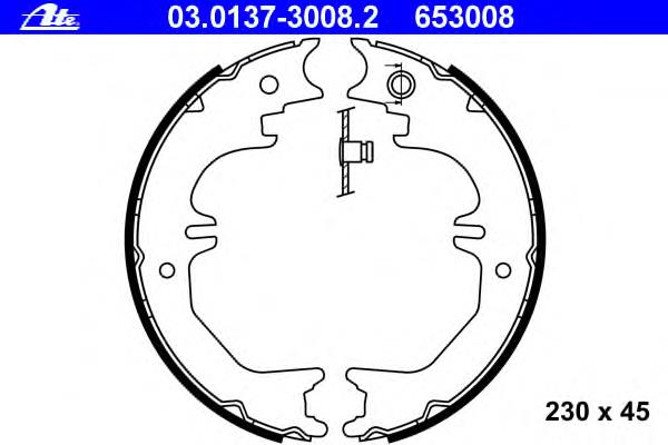 03.0137-3008.2 ATE juego de zapatas de frenos, freno de estacionamiento